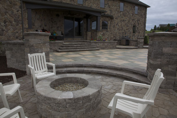 Raised Techo-Bloc Patio